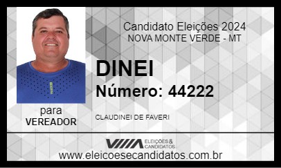 Candidato DINEI 2024 - NOVA MONTE VERDE - Eleições