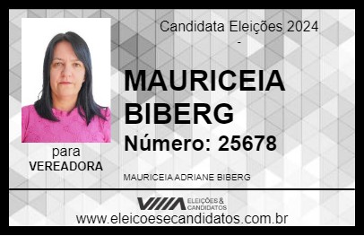 Candidato MAURICEIA BIBERG 2024 - ÁGUA BOA - Eleições