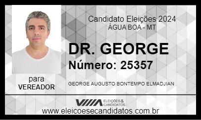 Candidato DR. GEORGE 2024 - ÁGUA BOA - Eleições