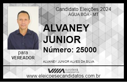 Candidato ALVANEY JUNIOR 2024 - ÁGUA BOA - Eleições