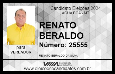 Candidato RENATO BERALDO 2024 - ÁGUA BOA - Eleições