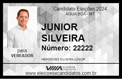 Candidato JUNIOR SILVEIRA 2024 - ÁGUA BOA - Eleições