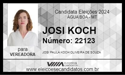 Candidato JOSI KOCH 2024 - ÁGUA BOA - Eleições