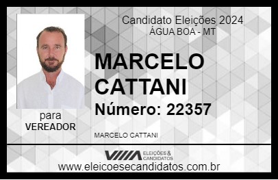 Candidato MARCELO CATTANI 2024 - ÁGUA BOA - Eleições