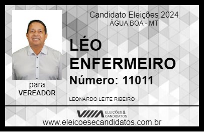 Candidato LÉO ENFERMEIRO 2024 - ÁGUA BOA - Eleições