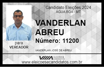 Candidato VANDERLAN ABREU 2024 - ÁGUA BOA - Eleições