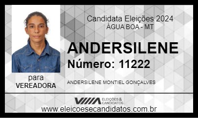 Candidato ANDERSILENE 2024 - ÁGUA BOA - Eleições