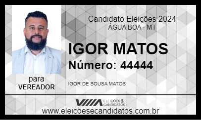 Candidato IGOR MATOS 2024 - ÁGUA BOA - Eleições