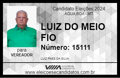 Candidato LUIZ DO MEIO FIO 2024 - ÁGUA BOA - Eleições