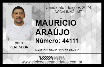 Candidato MAURÍCIO ARAÚJO 2024 - COCALINHO - Eleições