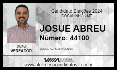 Candidato JOSUE ABREU 2024 - COCALINHO - Eleições