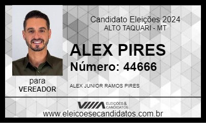 Candidato ALEX PIRES 2024 - ALTO TAQUARI - Eleições