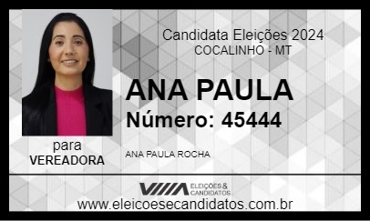 Candidato ANA PAULA 2024 - COCALINHO - Eleições