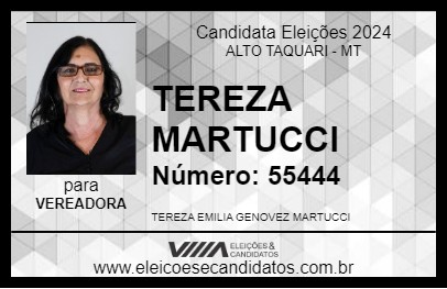 Candidato TEREZA MARTUCCI 2024 - ALTO TAQUARI - Eleições