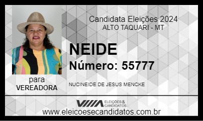 Candidato NEIDE 2024 - ALTO TAQUARI - Eleições