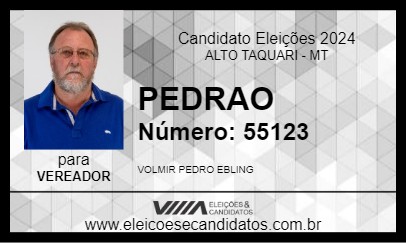 Candidato PEDRAO 2024 - ALTO TAQUARI - Eleições