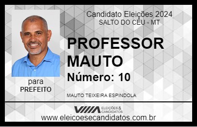 Candidato PROFESSOR MAUTO 2024 - SALTO DO CÉU - Eleições