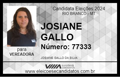 Candidato JOSIANE GALLO 2024 - RIO BRANCO - Eleições