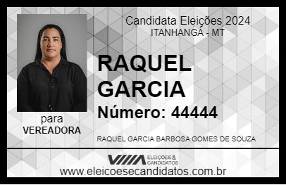 Candidato RAQUEL GARCIA 2024 - ITANHANGÁ - Eleições