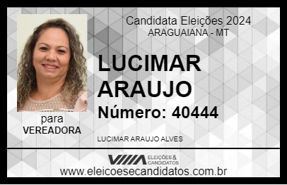 Candidato LUCIMAR ARAUJO 2024 - ARAGUAIANA - Eleições