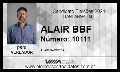 Candidato ALAIR BBF 2024 - ITANHANGÁ - Eleições