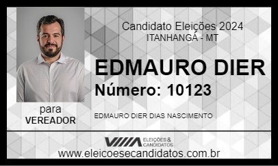 Candidato EDMAURO DIER 2024 - ITANHANGÁ - Eleições