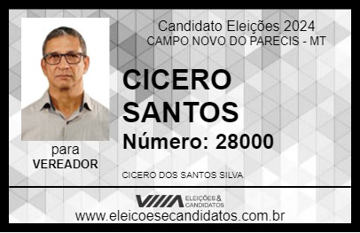 Candidato CICERO SANTOS 2024 - CAMPO NOVO DO PARECIS - Eleições