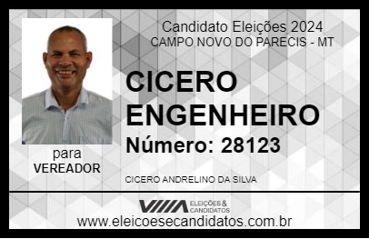 Candidato CICERO  ENGENHEIRO 2024 - CAMPO NOVO DO PARECIS - Eleições