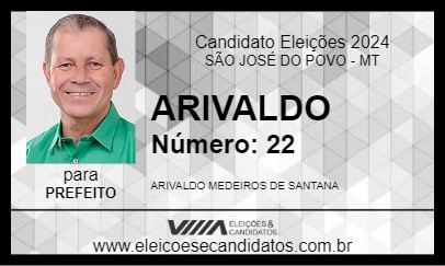 Candidato ARIVALDO 2024 - SÃO JOSÉ DO POVO - Eleições