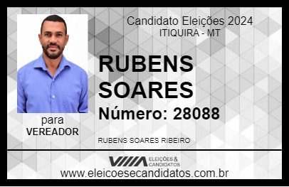 Candidato RUBENS SOARES 2024 - ITIQUIRA - Eleições