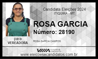 Candidato ROSA GARCIA 2024 - ITIQUIRA - Eleições