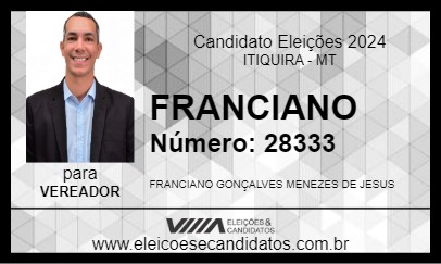 Candidato FRANCIANO 2024 - ITIQUIRA - Eleições