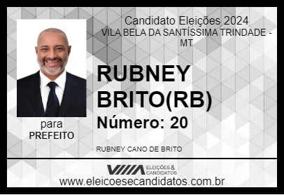 Candidato RUBNEY BRITO(RB) 2024 - VILA BELA DA SANTÍSSIMA TRINDADE - Eleições