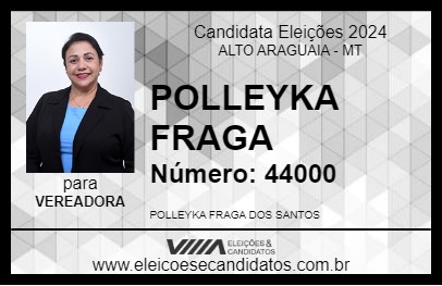 Candidato POLLEYKA FRAGA 2024 - ALTO ARAGUAIA - Eleições