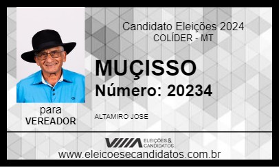 Candidato MUÇISSO 2024 - COLÍDER - Eleições