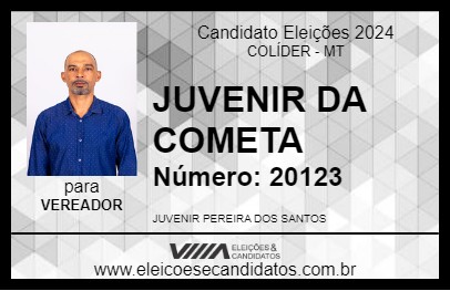 Candidato JUVENIR DA COMETA 2024 - COLÍDER - Eleições