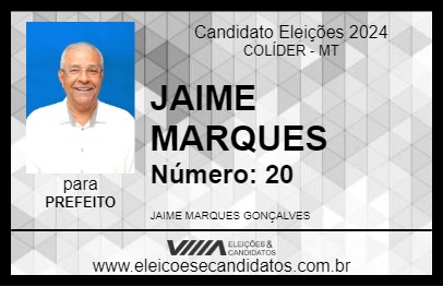 Candidato JAIME MARQUES 2024 - COLÍDER - Eleições