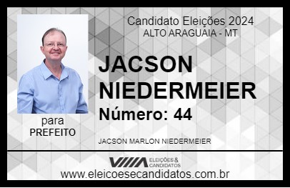 Candidato JACSON NIEDERMEIER 2024 - ALTO ARAGUAIA - Eleições