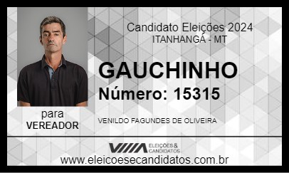 Candidato GAUCHINHO 2024 - ITANHANGÁ - Eleições