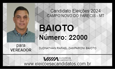 Candidato BAIOTO 2024 - CAMPO NOVO DO PARECIS - Eleições