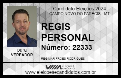 Candidato REGIS PERSONAL 2024 - CAMPO NOVO DO PARECIS - Eleições