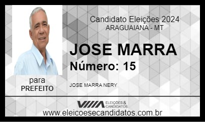 Candidato JOSE MARRA 2024 - ARAGUAIANA - Eleições