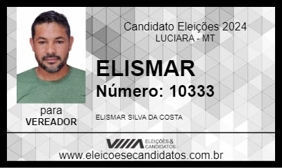 Candidato ELISMAR 2024 - LUCIARA - Eleições