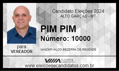 Candidato PIM PIM 2024 - ALTO GARÇAS - Eleições