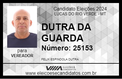 Candidato DUTRA DA GUARDA 2024 - LUCAS DO RIO VERDE - Eleições