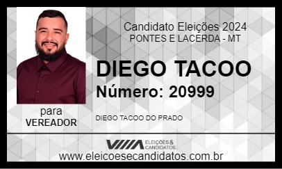 Candidato DIEGO TACOO 2024 - PONTES E LACERDA - Eleições