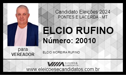 Candidato ELCIO RUFINO 2024 - PONTES E LACERDA - Eleições