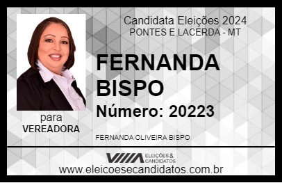 Candidato FERNANDA BISPO 2024 - PONTES E LACERDA - Eleições