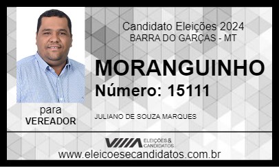 Candidato MORANGUINHO 2024 - BARRA DO GARÇAS - Eleições