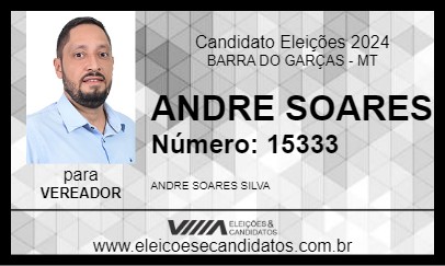 Candidato ANDRE SOARES 2024 - BARRA DO GARÇAS - Eleições